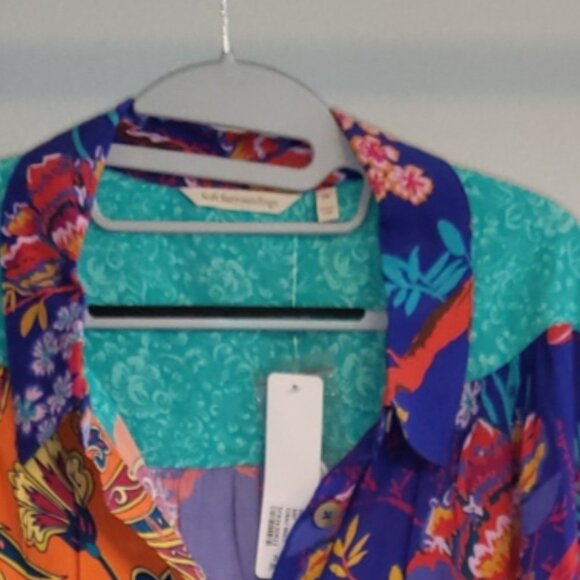 Soft Surroundings Hermosa Tunic Shirt Multi Print Plus Size 22W NWT Boho - Picture 4 of 16